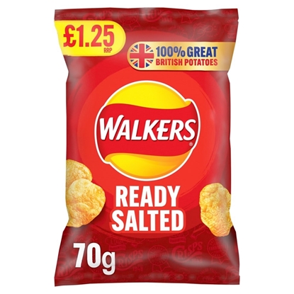 Picture of PM £1.35 WALKERS PLAIN 70G X 18