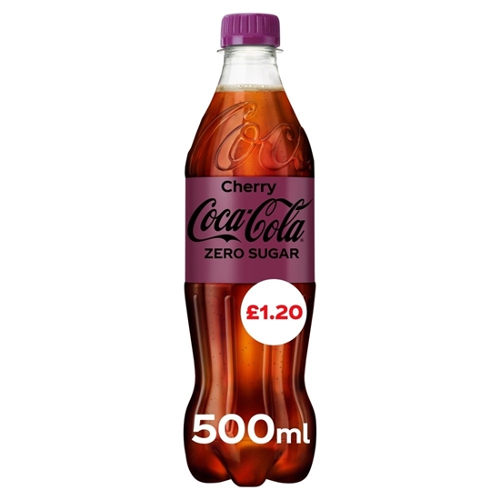 Picture of PM £1.20 COKE *ZERO* CHERRY 500ml x 12