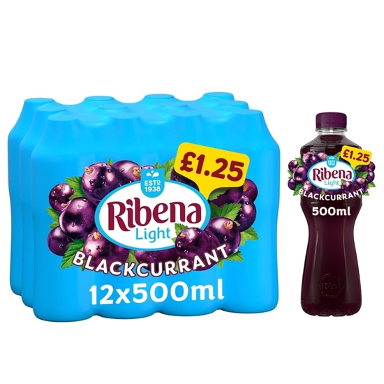 Picture of PM £1.25 RIBENA BLACKCURRANT LIGHT NAS 500ML X 12