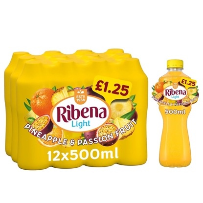 Picture of PM £1.25 RIBENA PINEAPPLE & PASSION 500ML X12