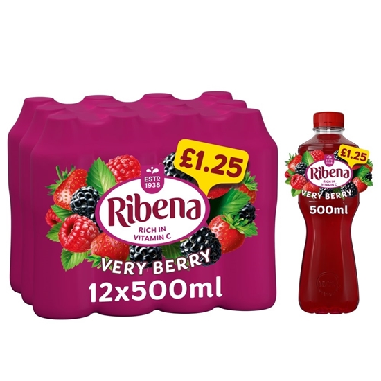 Picture of PM £1.25 RIBENA VERY BERRY 500ML X 12