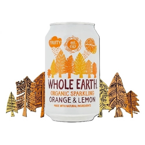 Picture of WHOLE EARTH ORGANIC ORANGE & LEMON 330ml x 24