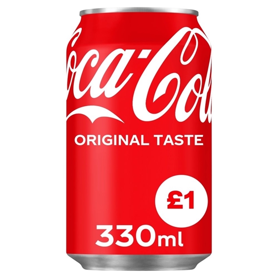 Picture of PM £1 COKE CANS 330ML X 24