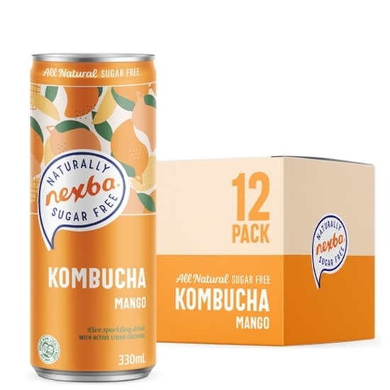 Picture of NEXBA MANGO KOMBUCHA CAN 330ml x 12