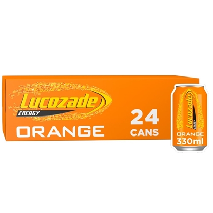 Picture of LUCOZADE ORANGE CANS 330ML X 24