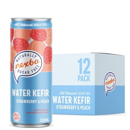 Picture of NEXBA STRAWBERRY PEACH KEFIR CAN 330ml x 12