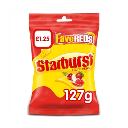 Picture of PM £1.25 STARBURST FAVE RED BAGS 127G x 12