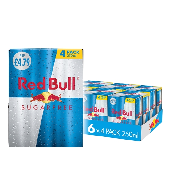 Picture of PM £4.79 RED BULL SUGAR FREE 250ML 4PK X 6