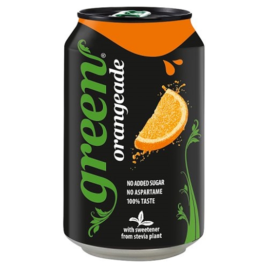 Picture of GREEN ORANGEADE CANS 330ML X 24