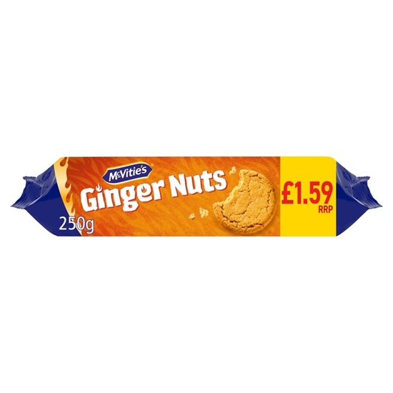 Picture of PM £1.59 MCVITIES GINGER NUTS 250G X 12