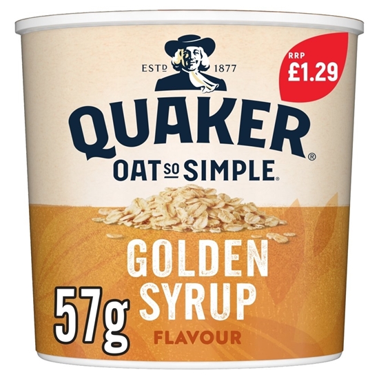 Picture of PM £1.29 QUAKER OAT SO SIMPLE POTS GOLDEN/SYRUP x8