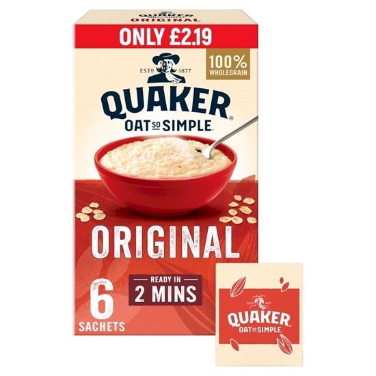 Picture of PM £2.19 QUAKER OAT SO SIMPLE ORIGINAL 162G X 8