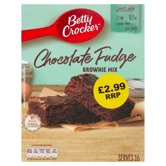 Picture of PM £2.99 BETTY CROCKER CHOC FUDGE BROWNIE 415g x 4