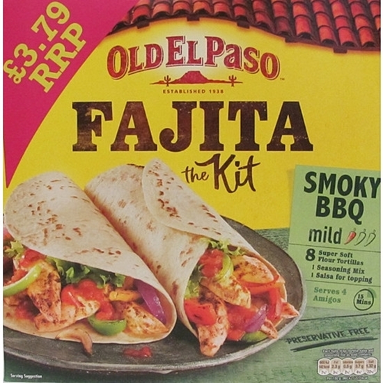 Picture of PM £3.79 OLD EL PASO BBQ FAJITA KIT 500G X 4