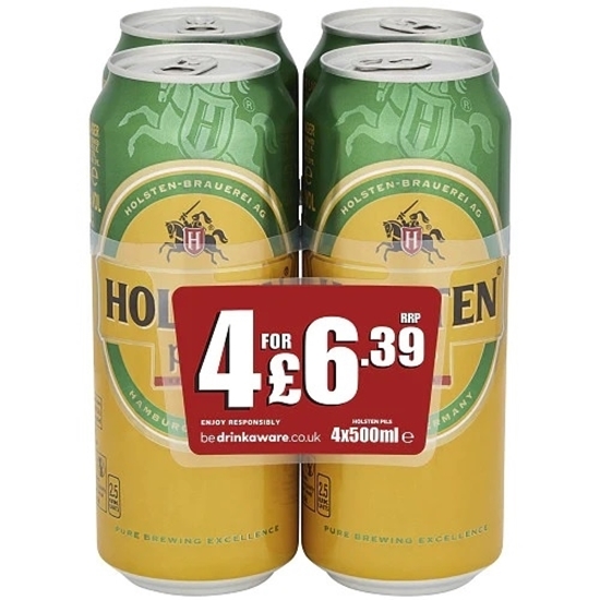 Picture of PM £6.39 HOLSTEN PILS 500ML 4PK X 6