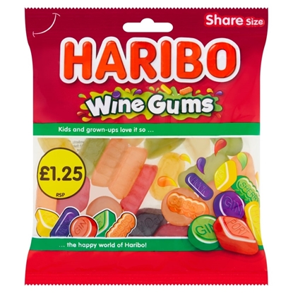 Picture of PM £1.25 HARIBO WINE GUMS 140G X 12