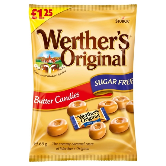 Picture of PM £1.25 WERTHERS SUGAR FREE CANDIES 65G X 12