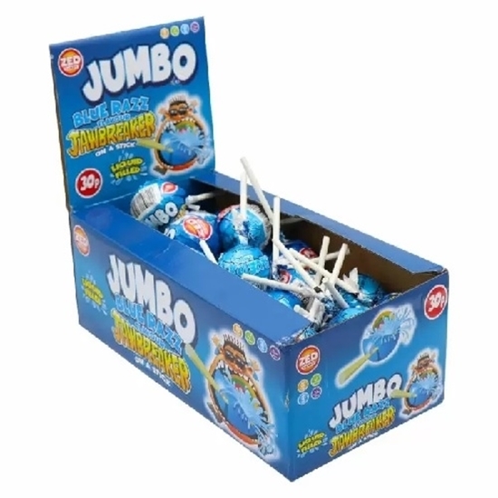 Picture of JAWBREAKER BLUE RAZZ JUMBO ON A STICK x 40