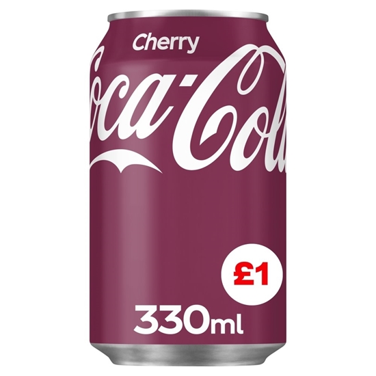 Picture of PM £1.00 CHERRY COKE CANS 330ML X 24