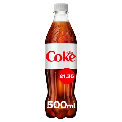 Picture of PM £1.40 DIET COKE 500ML BOTTLE X 12