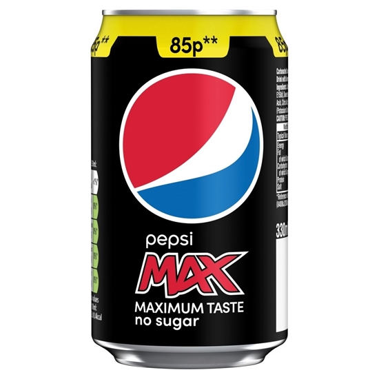 Picture of PM 85P PEPSI MAX CAN 330ML X 24 