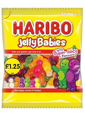 Picture of PM £1.25 HARIBO JELLY BABIES 140G X 12