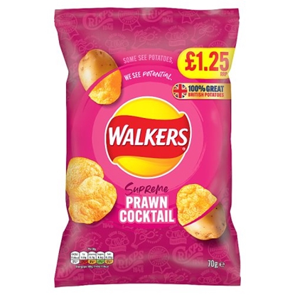 Picture of PM £1.35 WALKERS PRAWN COCKTAIL 70G X 18