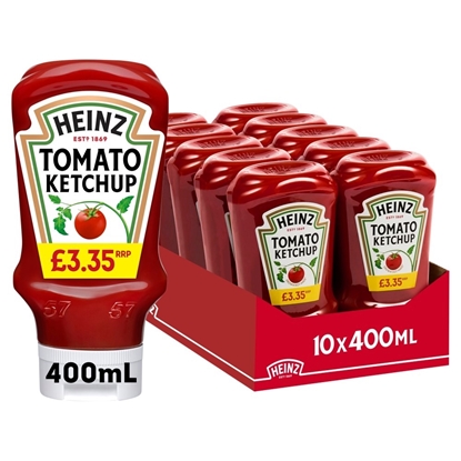 Picture of PM £3.35 HEINZ TOMATO SAUCE *SQUEEZY 460G* x 10