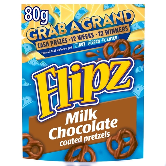 Picture of PM £1.25 FLIPZ MILK CHOCOLATE 80G X 12