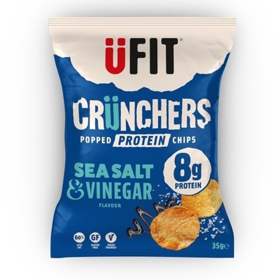 Picture of UFIT HIGH PROTEIN CRUNCHERS SALT & VINEGAR 35g x18