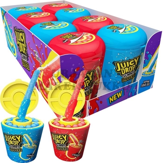 Picture of BAZOOKA JUICY DROP GUMMY DIPPERZ TUB X 8