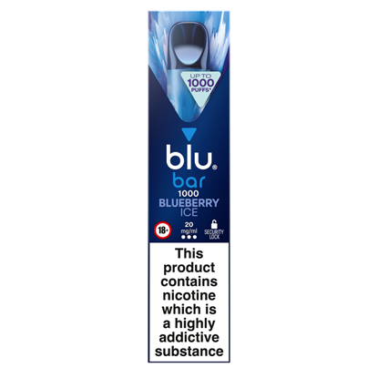 Picture of BLU BAR 1000 BLUEBERRY ICE 20MG  X 10  