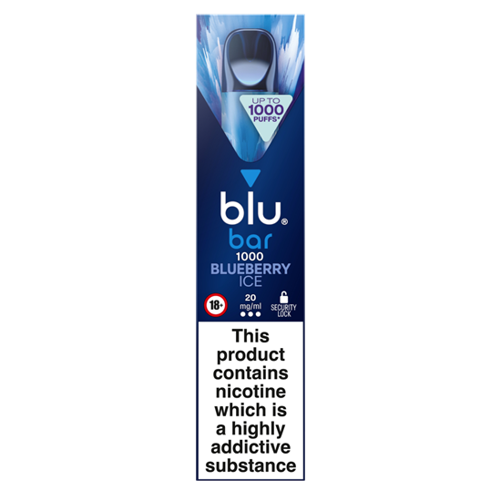 Picture of BLU BAR 1000 BLUEBERRY ICE 20MG  X 10  