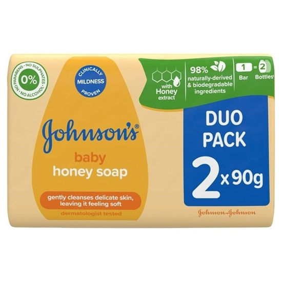 Picture of JOHNSONS BABY HONEY SOAP 2PK X 90G X 18