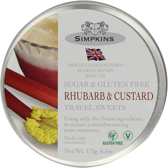 Picture of SIMPKINS RHUBARB & CUSTARD TINS 175G X 6