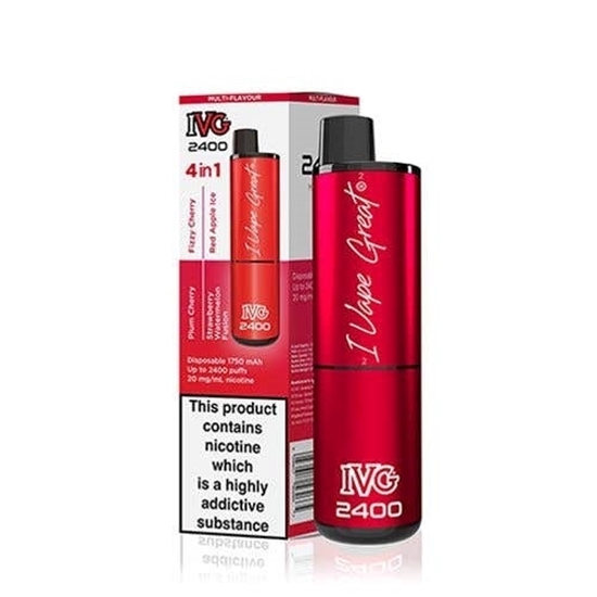 Picture of IVG 2400 RED EDITION MULTI DISP VAPE 20mg x 5 