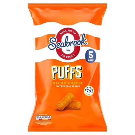 Picture of SEABROOK PUFFS NACHO CHEESE 5PK X 10