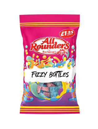 Picture of PM £1.25 ALL ROUNDERS FIZZY BOTTLES 110G X 12