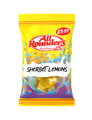 Picture of PM £1.25 ALL ROUNDERS SHERBET LEMONS 110G X 12