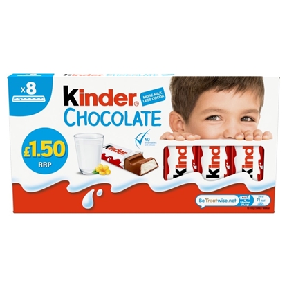 Picture of PM £1.50 KINDER CHOCOLATE MINI 8 PACK x 10