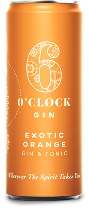 Picture of 6 O CLOCK GIN EXOTIC ORANGE GIN & TONIC 250ML X 12