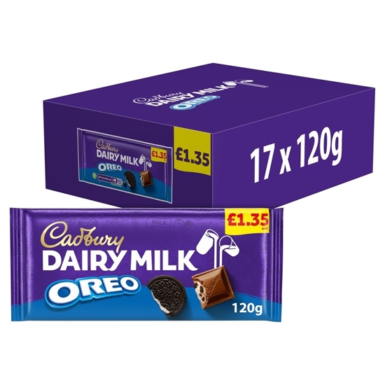 Picture of PM £1.35 CADBURY OREO DAIRY MILK 120G X 17 