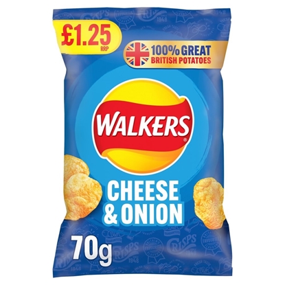 Picture of PM £1.25 WALKERS CHEESE & ONION 70G X 18* 