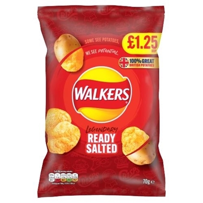 Picture of PM £1.25 WALKERS PLAIN 70G X 18 