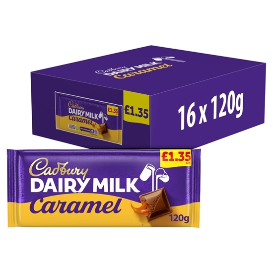 Picture of PM £1.69 CADBURY DAIRY MILK CARAMEL 120G X 16