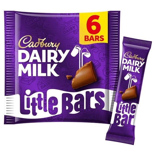 Picture of CADBURY DAIRY MILK LITTLE BARS 6 PK 108G X 18