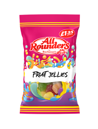 Picture of PM £1.25  ALL ROUNDERS FRUIT JELLIES 110G X 12