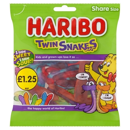 Picture of PM £1.25 HARIBO TWIN SNAKES 140g x 12 
