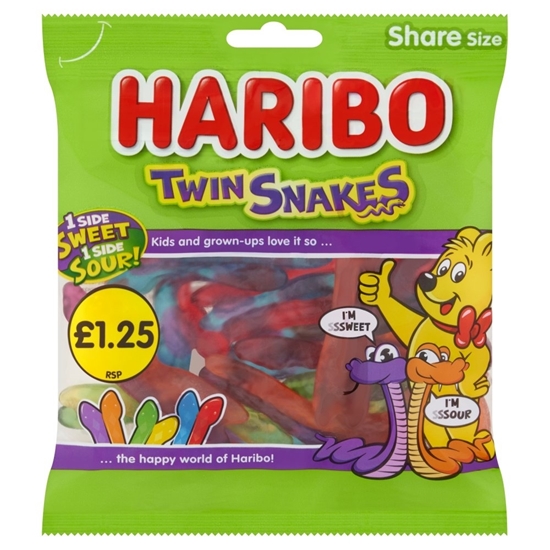 Picture of PM £1.25 HARIBO TWIN SNAKES 140g x 12 