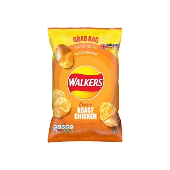 Picture of WALKERS GRAB BAG CHICKEN 45g x32